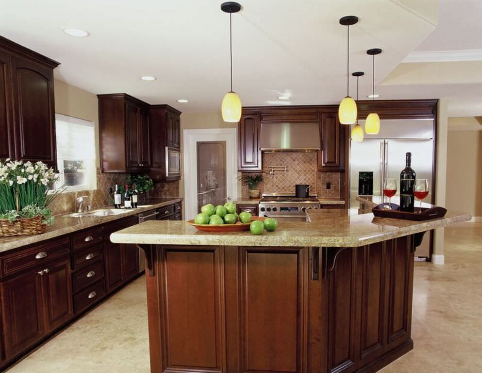 Image of: Kitchen Cabinets Natural Cherry