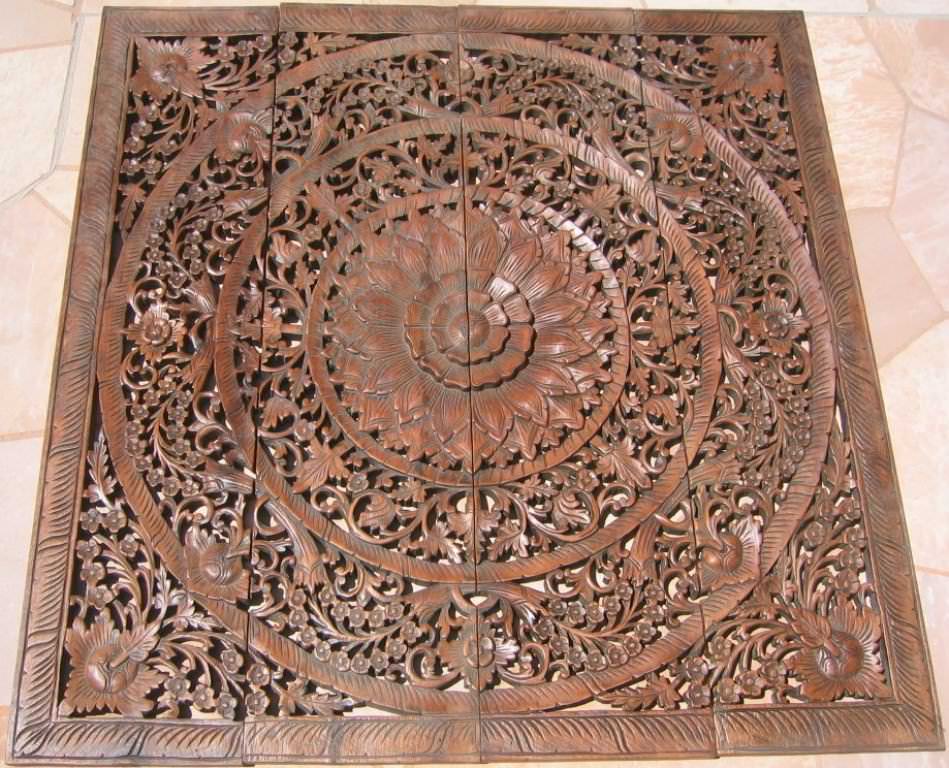 Image of: Large Carved Wood Panels