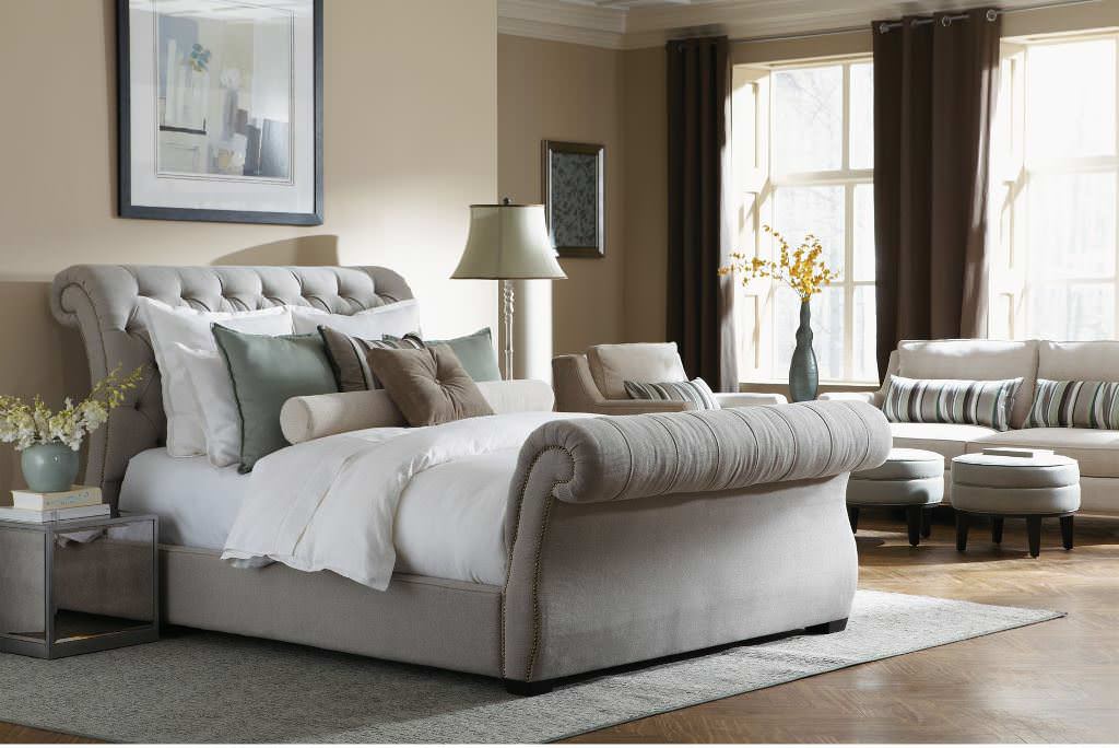 Image of: Maison Eastern King Upholstered Bed