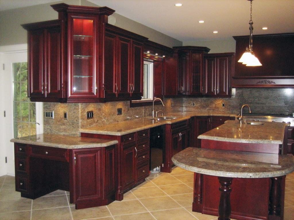 Image of: Maple Wood Kitchen Cabinets