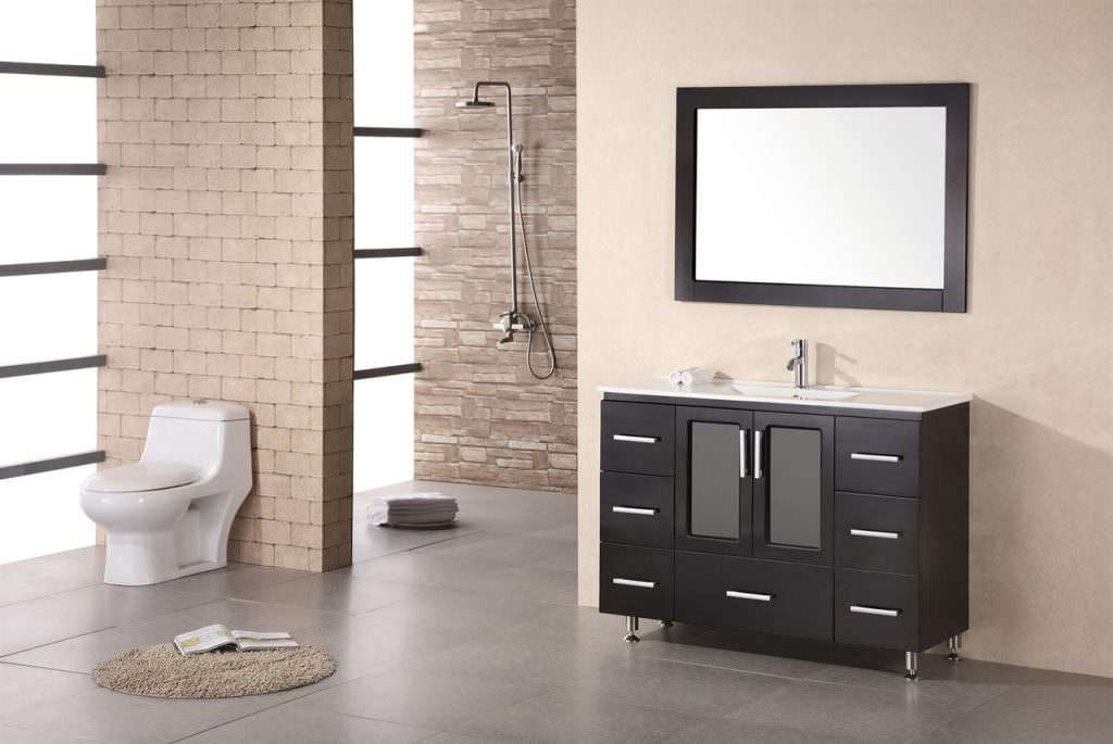 Image of: Modern Bathroom Vanities For Less