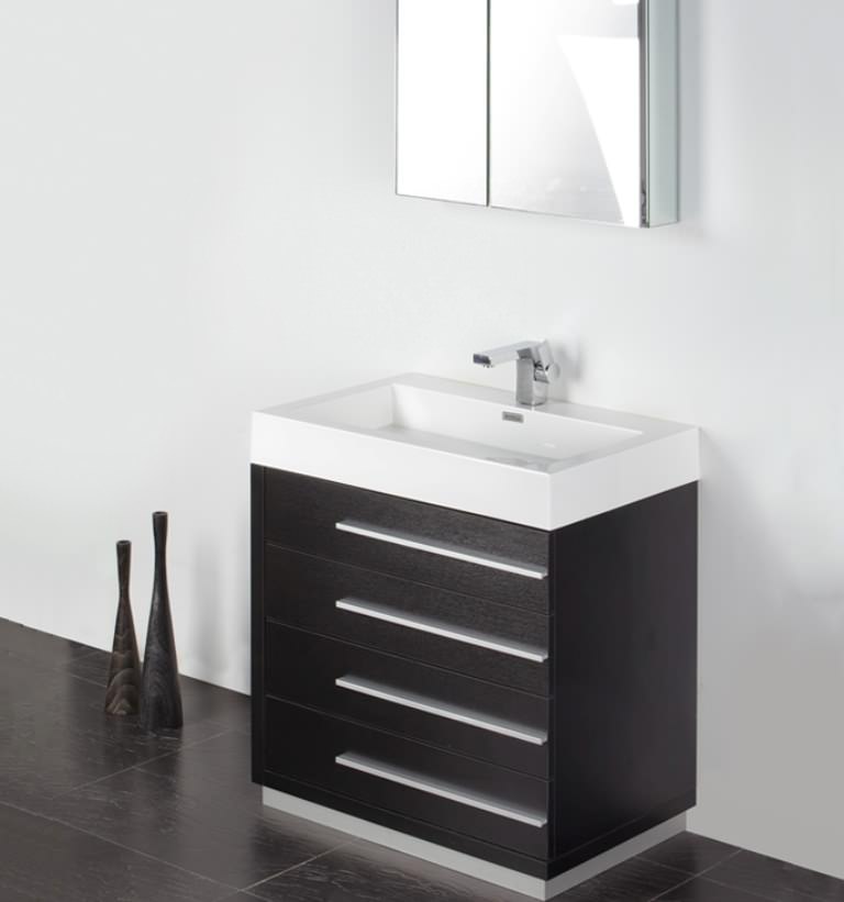 Image of: Modern Vanities For Small Bathrooms