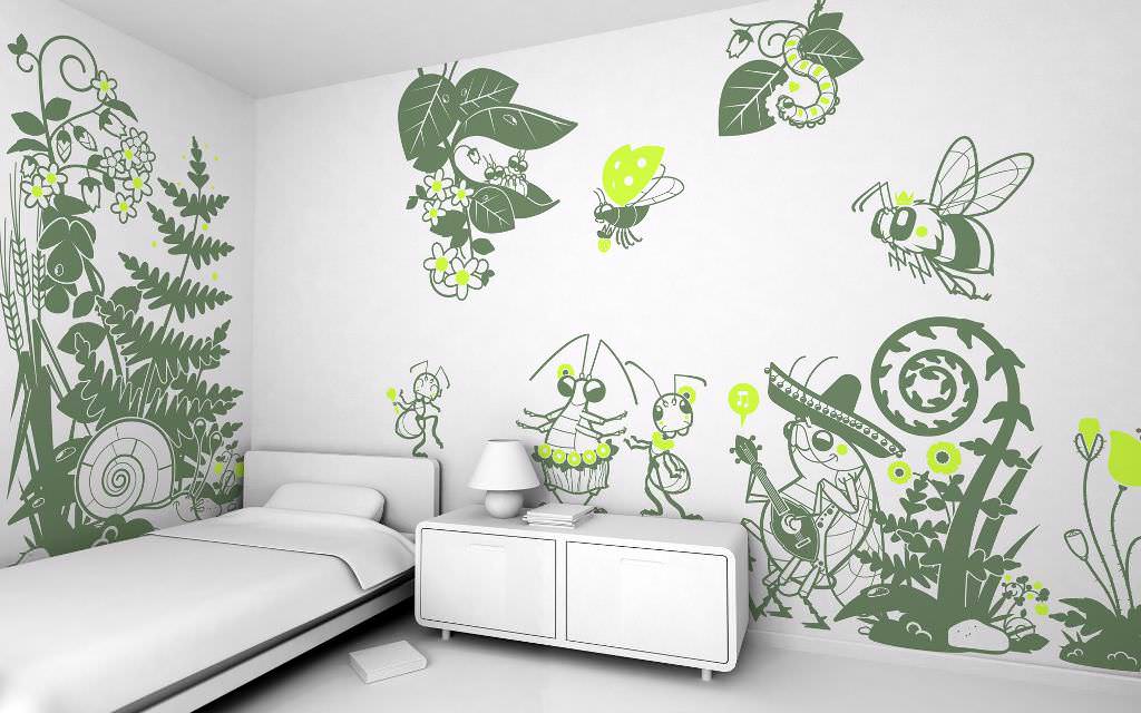 Image of: Modern Wall Stickers For Bedrooms