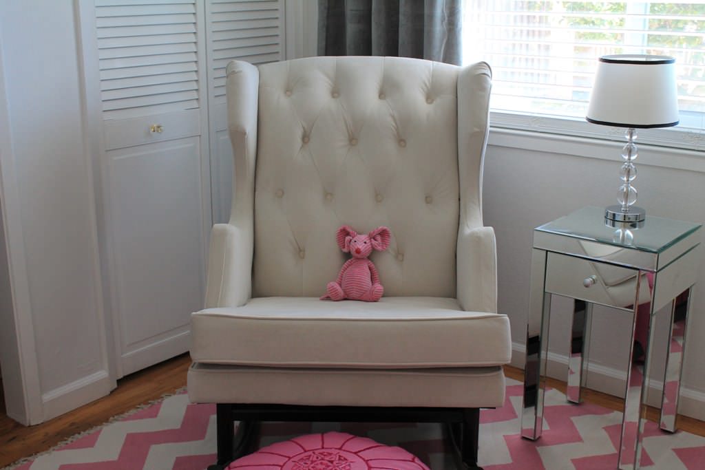 Image of: Nursery Glider Chair And Stool