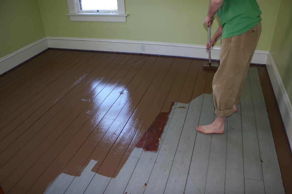 Image of: Paint My Wood Floors Without Sanding Them