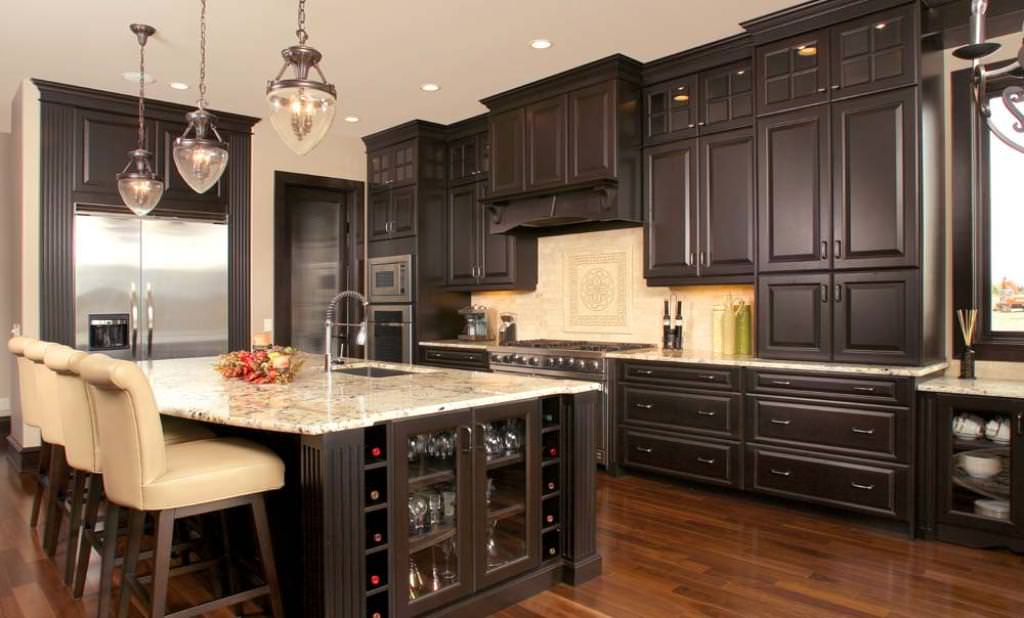 Image of: Painting Cabinets Black In Kitchen