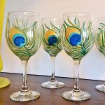 Peacock Decorative Wine Glasses