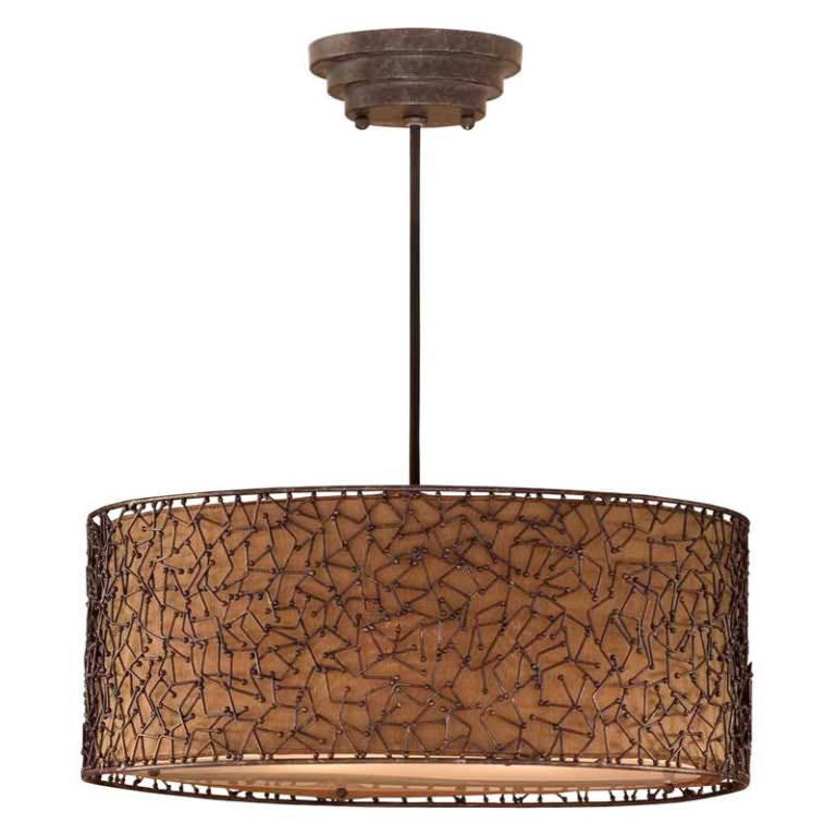 Image of: Pendant Light With Drum Shade