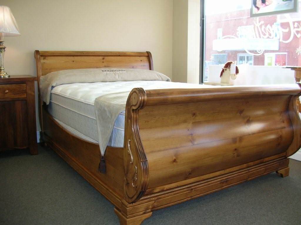 Image of: Porter Queen Sleigh Bed Dimensions