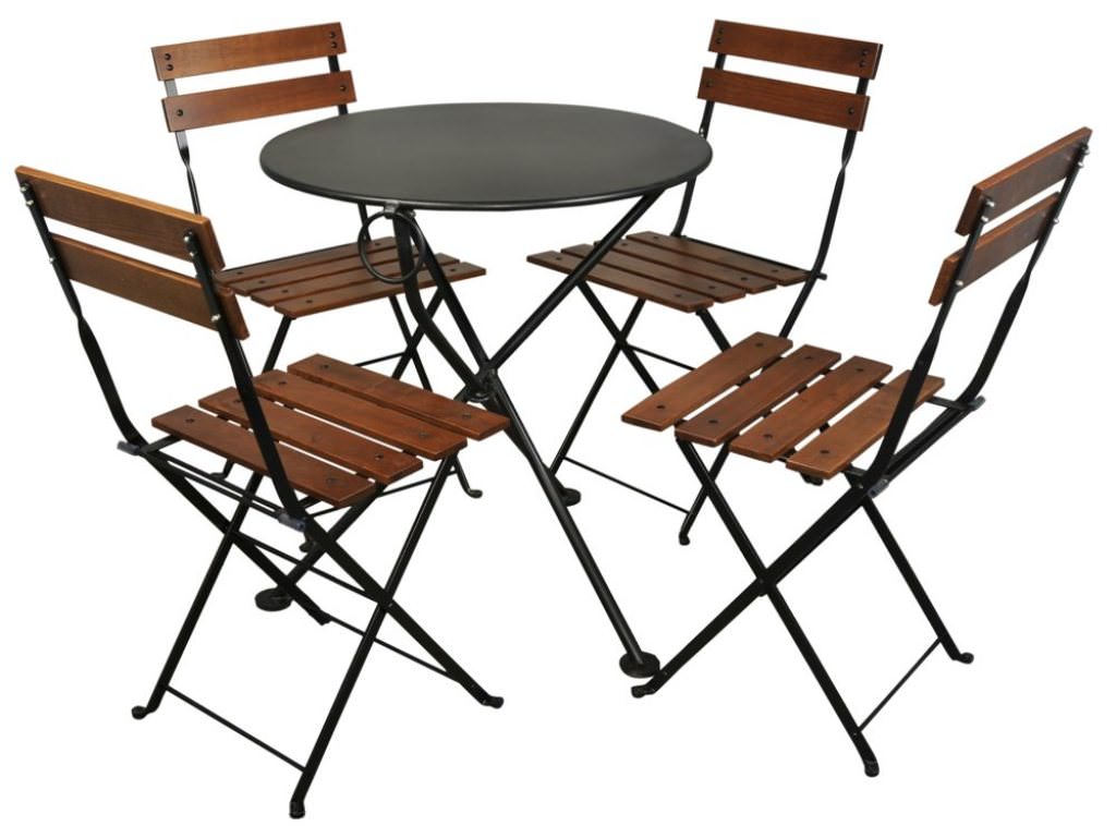Image of: Pub Style Table And Chairs Black