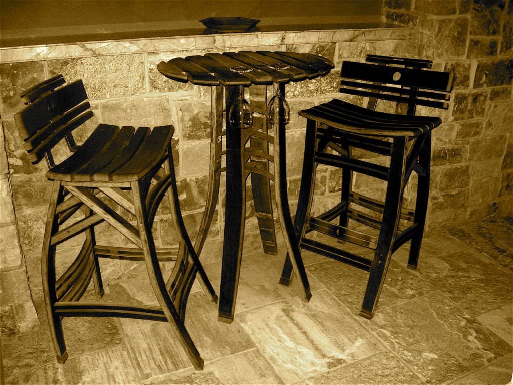 Image of: Pub Table Set Black