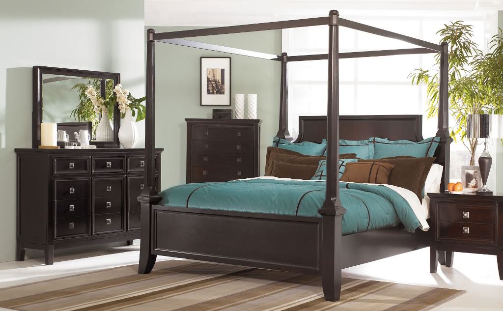 Image of: Queen Canopy Bed With Storage