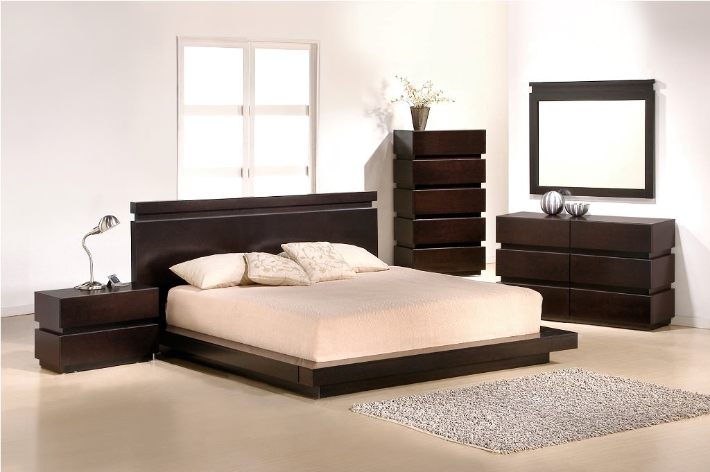 Image of: Queen Size Platform Bed Frame With Headboard