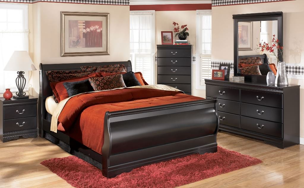 Image of: Queen Sleigh Bed Ashley Furniture
