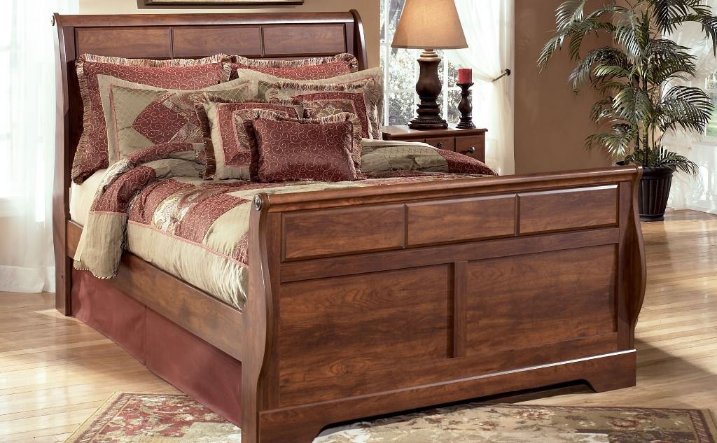 Image of: Queen Sleigh Bed Dimensions