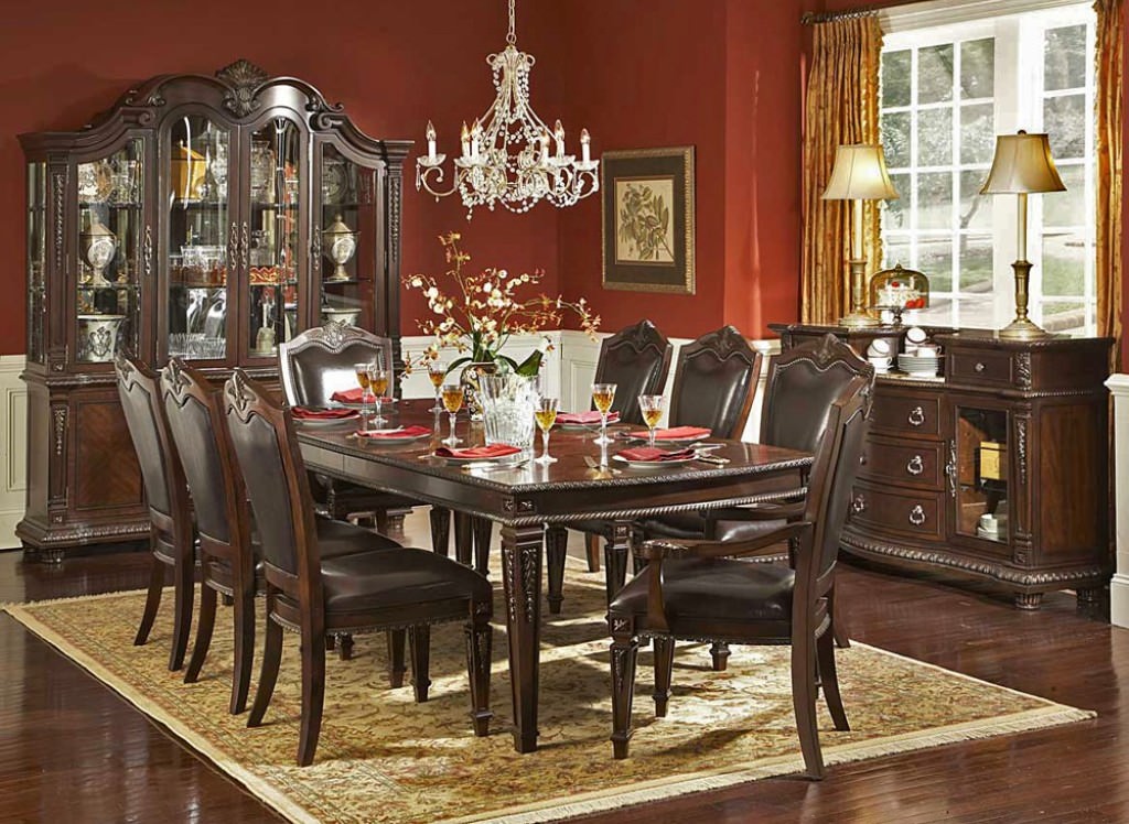 Image of: Round Dining Table Set