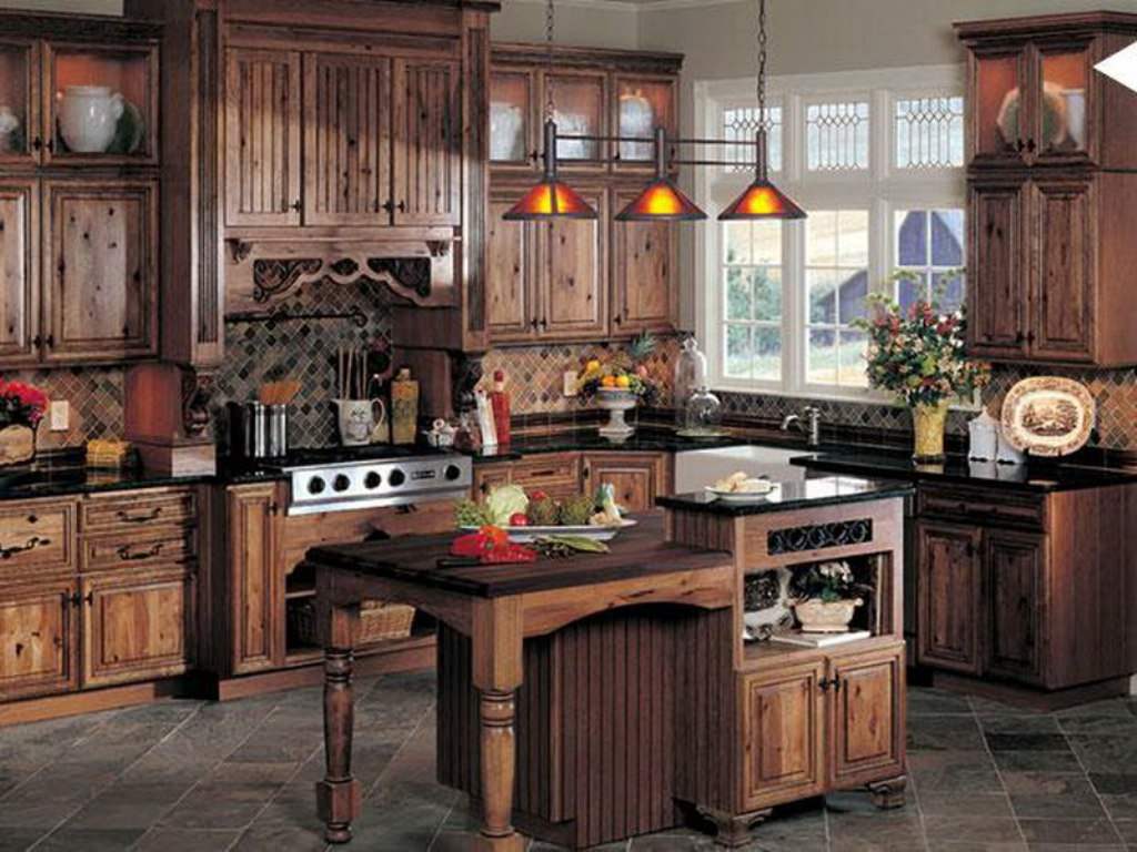 Image of: Rustic Kitchen Cabinets For Homes