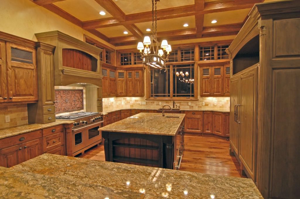 Image of: Rustic Kitchen Cabinets Top