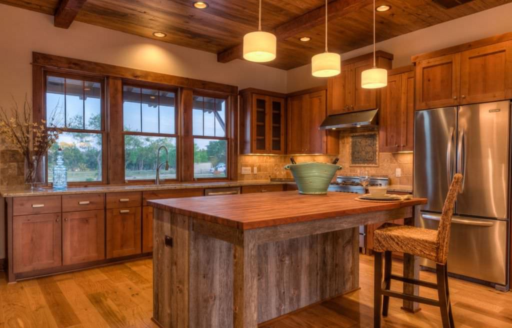 Image of: Rustic Tongue And Groove Kitchen Cabinets