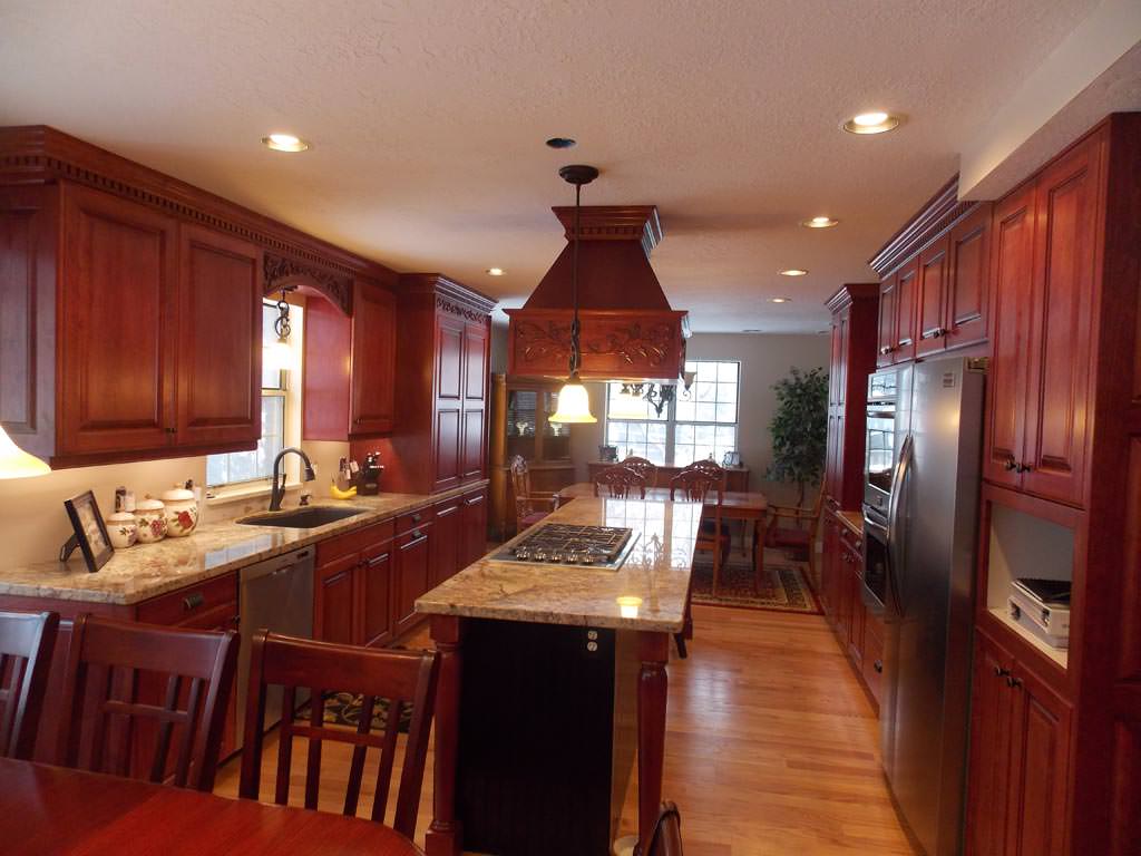 Image of: Solid Cherry Wood Kitchen Cabinets