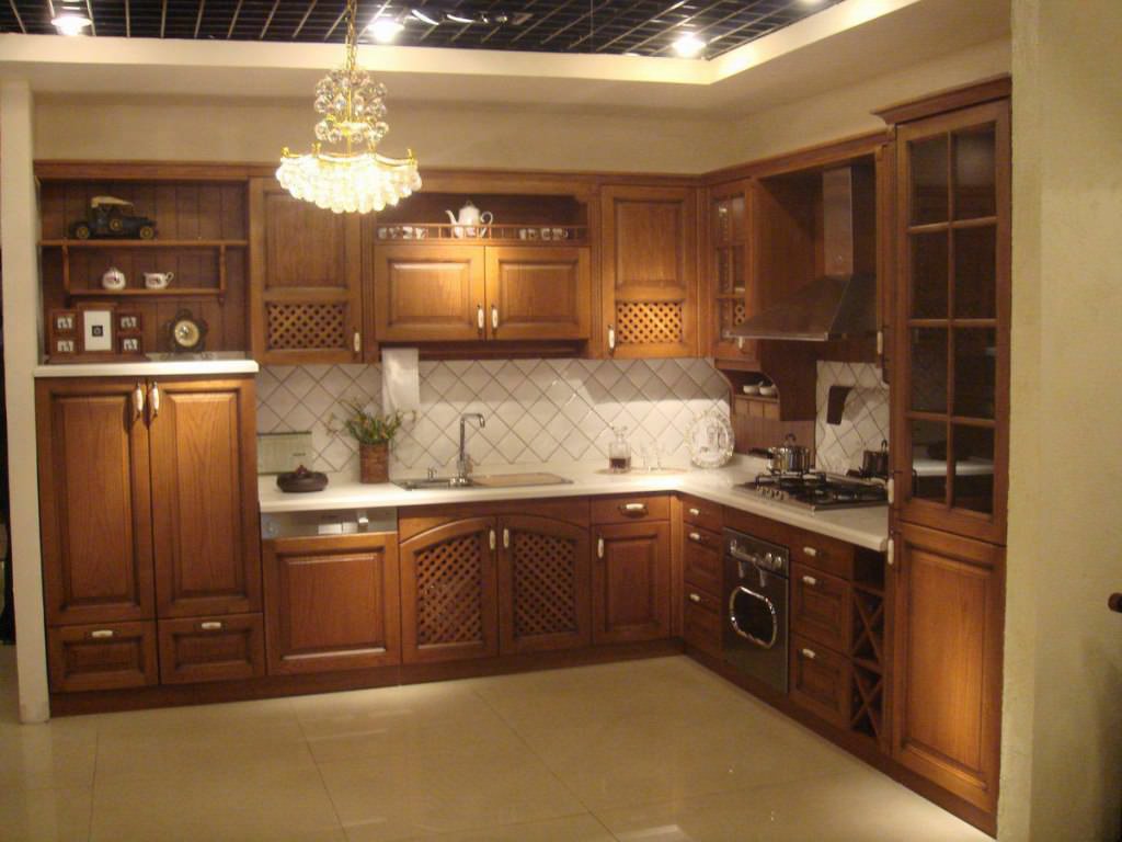 Image of: Solid Wood Cabinets Idea Design