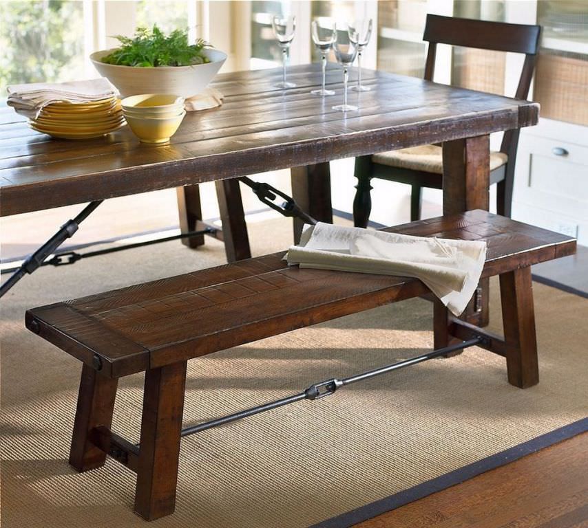 Image of: Solid Wood Dining Room Table And Chairs