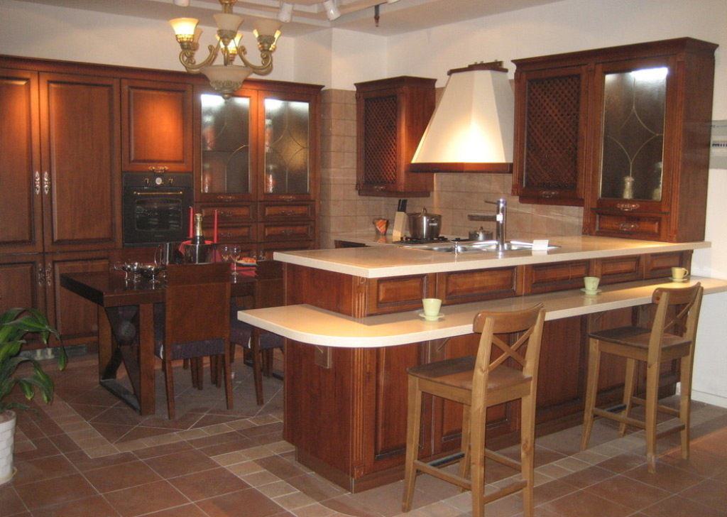 Image of: Solid Wood Unfinished Kitchen Cabinets