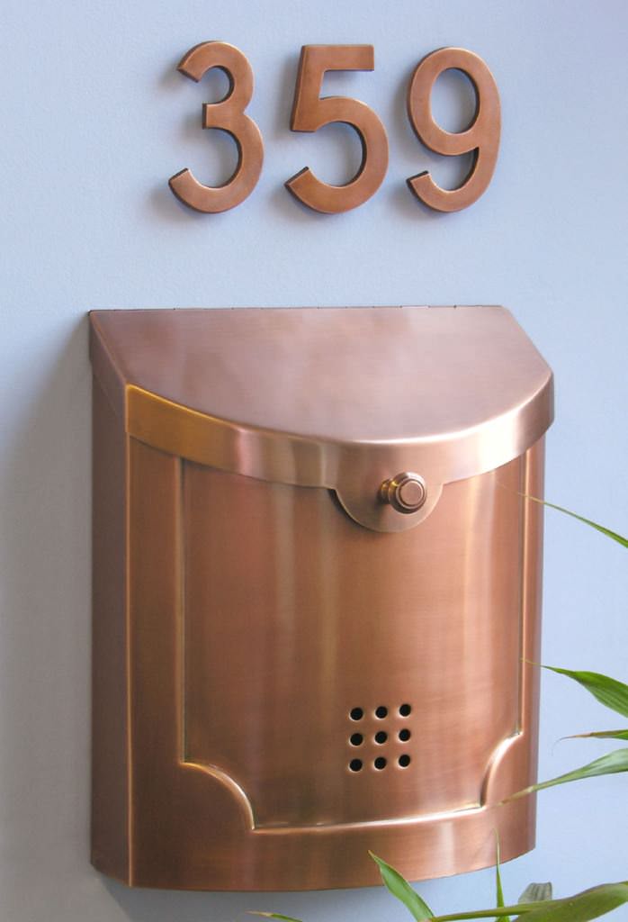 Image of: Stainless Steel Modern Mailbox