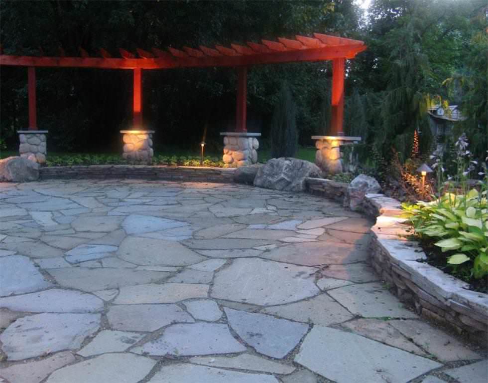 Image of: Stone Patio With Fire Pit Pictures