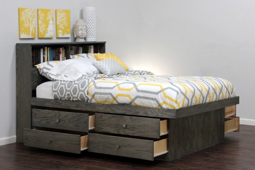 Image of: Storage Beds Queen Drawers