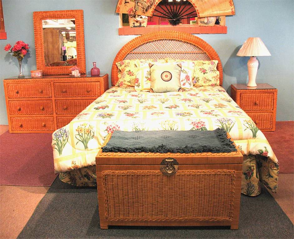Image of: Tommy Bahama Wicker Bedroom Furniture