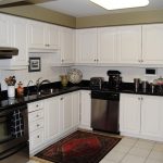 White Glazed Bead Board Kitchen Cabinets