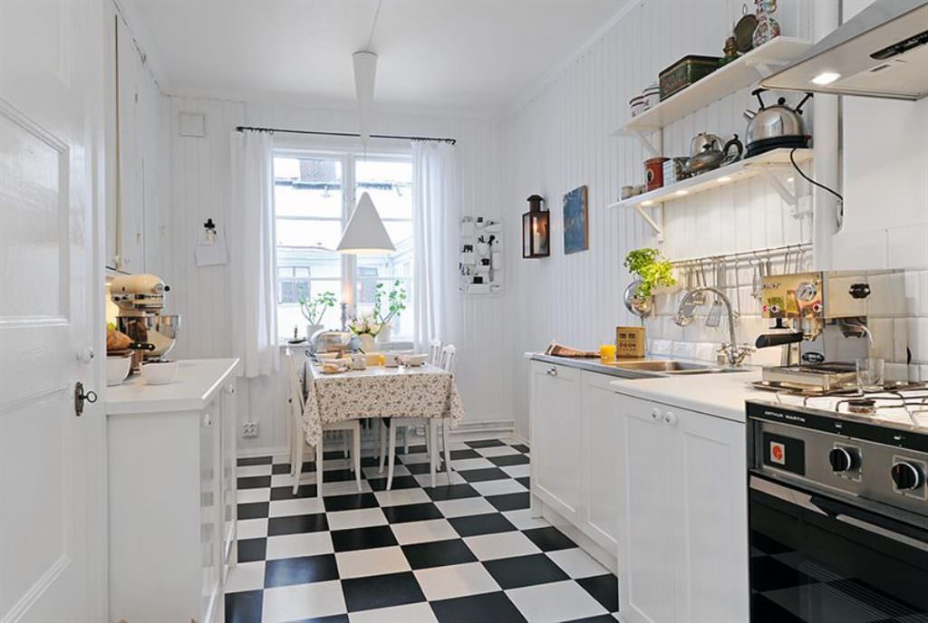 Image of: White Kitchen Cabinets With Beadboard Backsplash