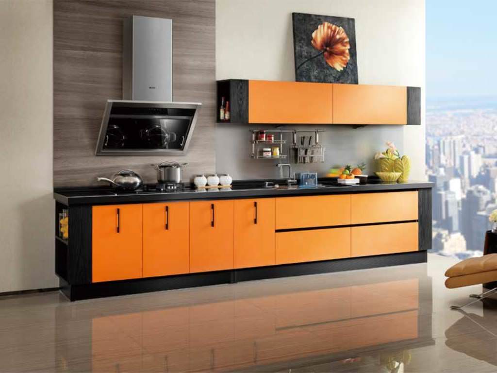Image of: White Laminate Kitchen Cabinets