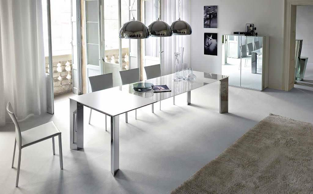 Image of: White Modern Dining Room Sets
