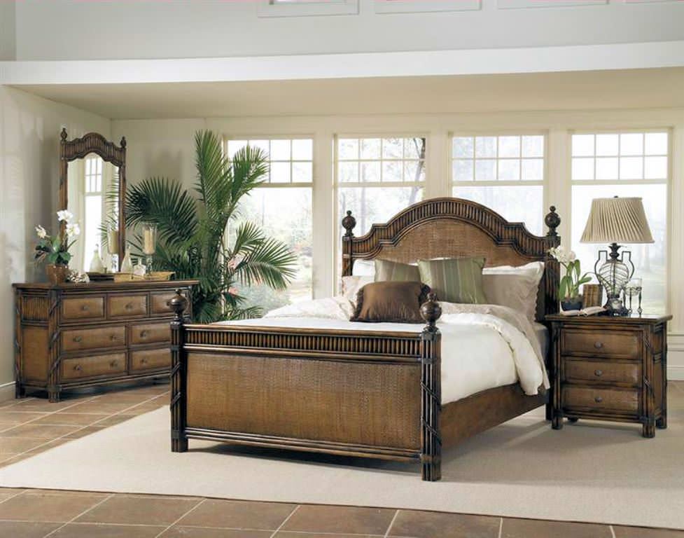 Image of: White Wicker Bedroom Furniture