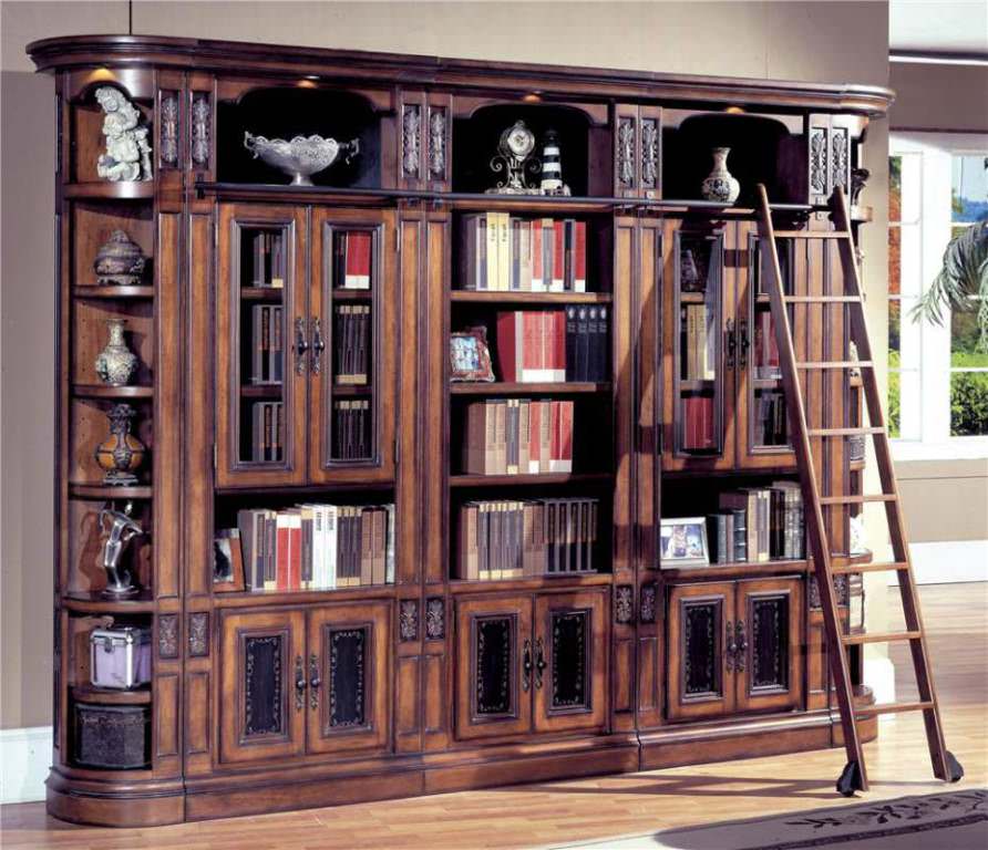 Image of: Antique Barrister Bookcases Glass Doors