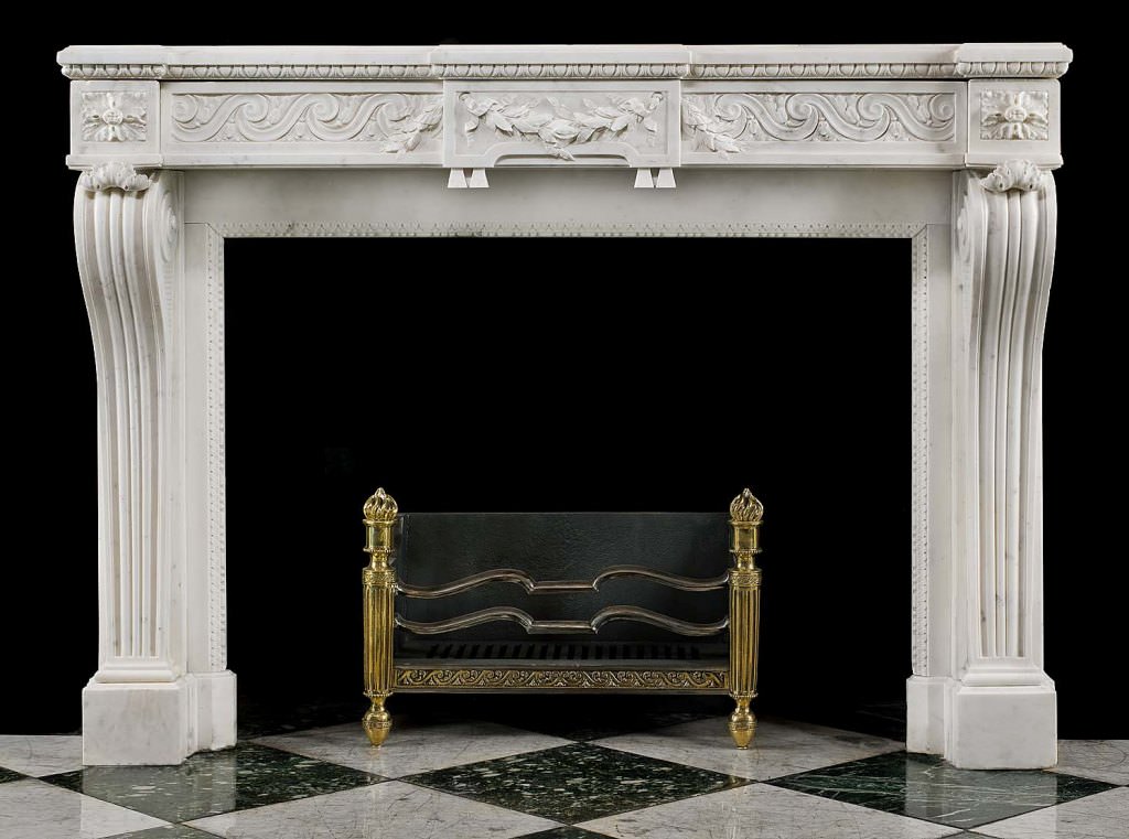 Image of: Antique Fireplace Mantels Design From Wood Material