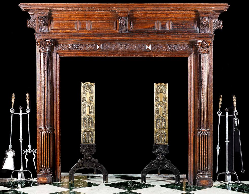 Image of: Antique Wood Fireplace Mantels