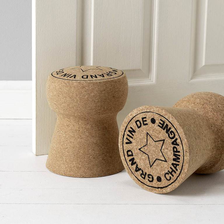 Image of: Decorative Door Stops Fabric Champagne