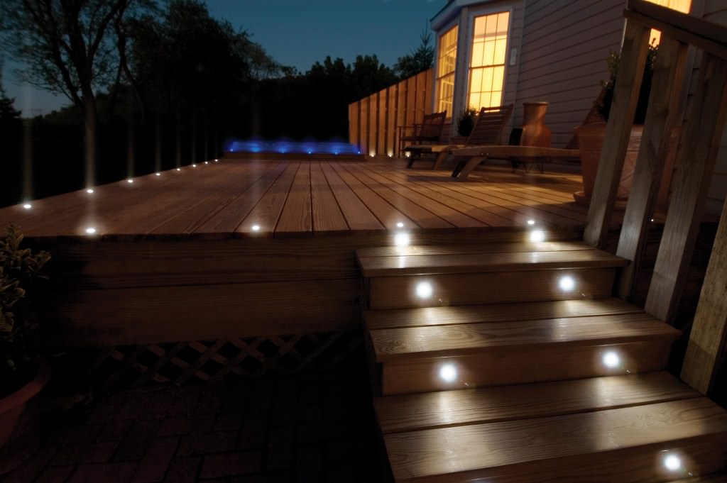 Image of: Decorative Patio Step Lights