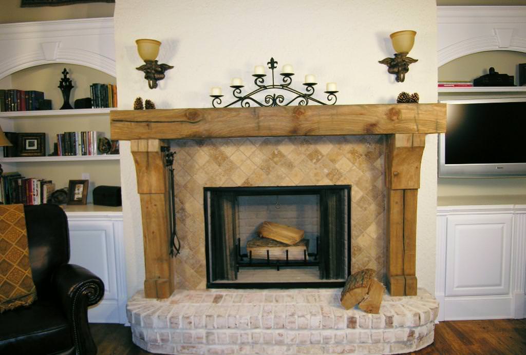 Image of: Fireplace Mantel Designs Wood