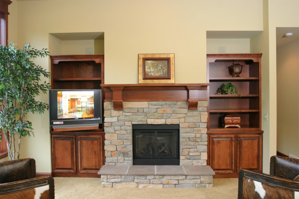 Image of: Fireplace Mantel Shelves