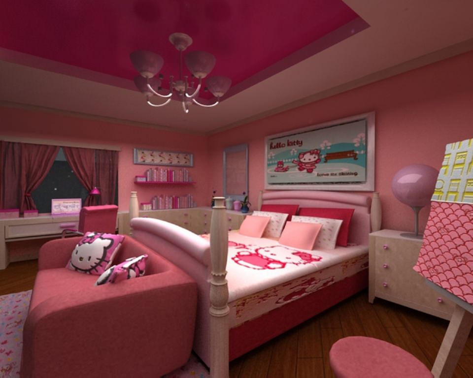 Image of: Hello Kitty Room Bedding