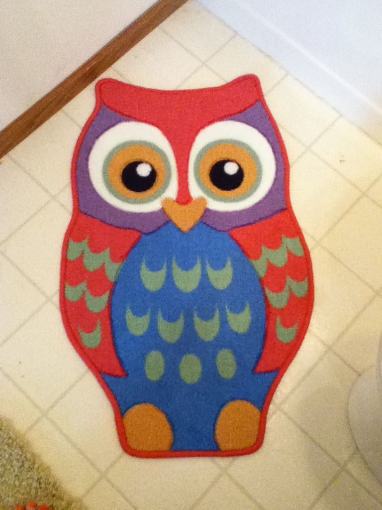 Image of: Owl Bathroom Rugs