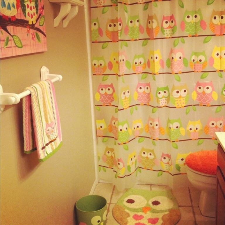 Image of: Owl Shower Curtain