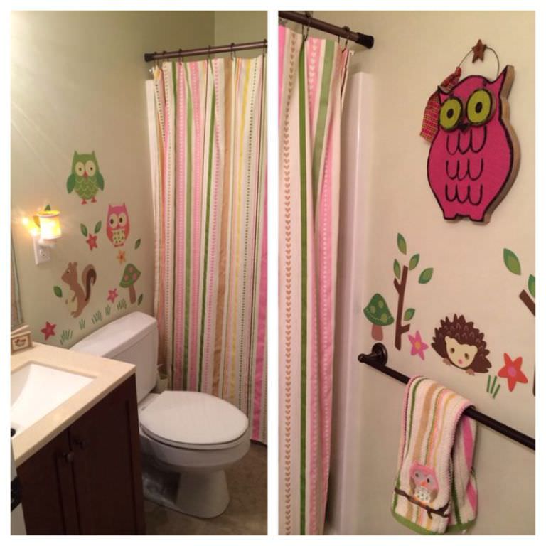 Image of: Owl Themed Bathroom Decor