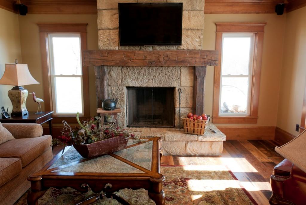 Image of: Rustic Fireplace Mantels