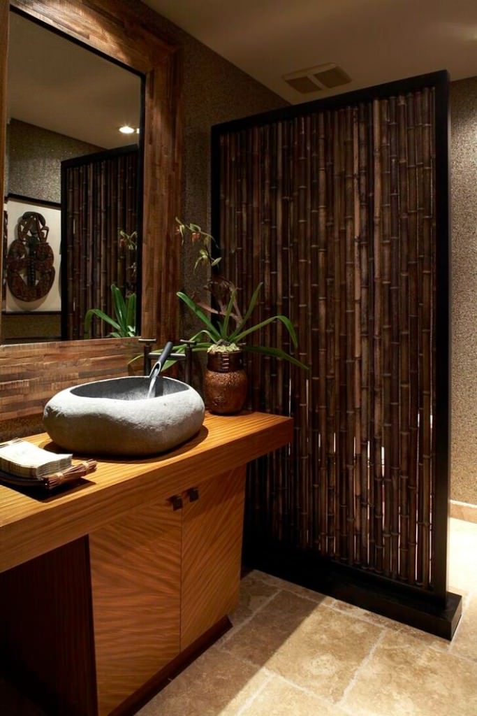 Image of: Shower Curtain Made Of Bamboo
