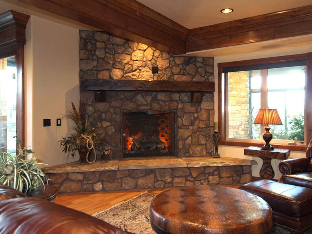 Image of: Stone Fireplace Mantel Ideas